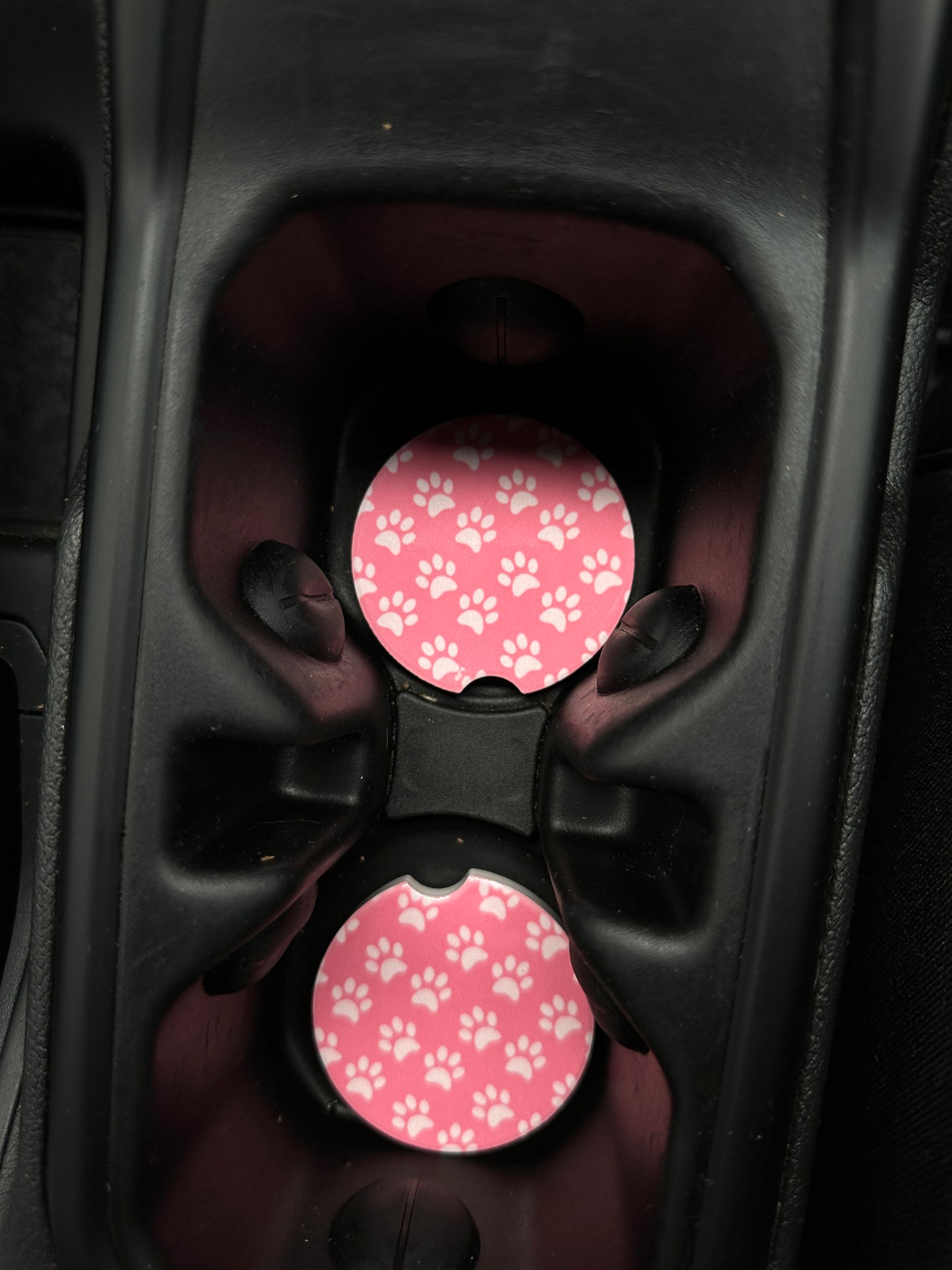 Pink Puppy Club Ceramic Car Coaster