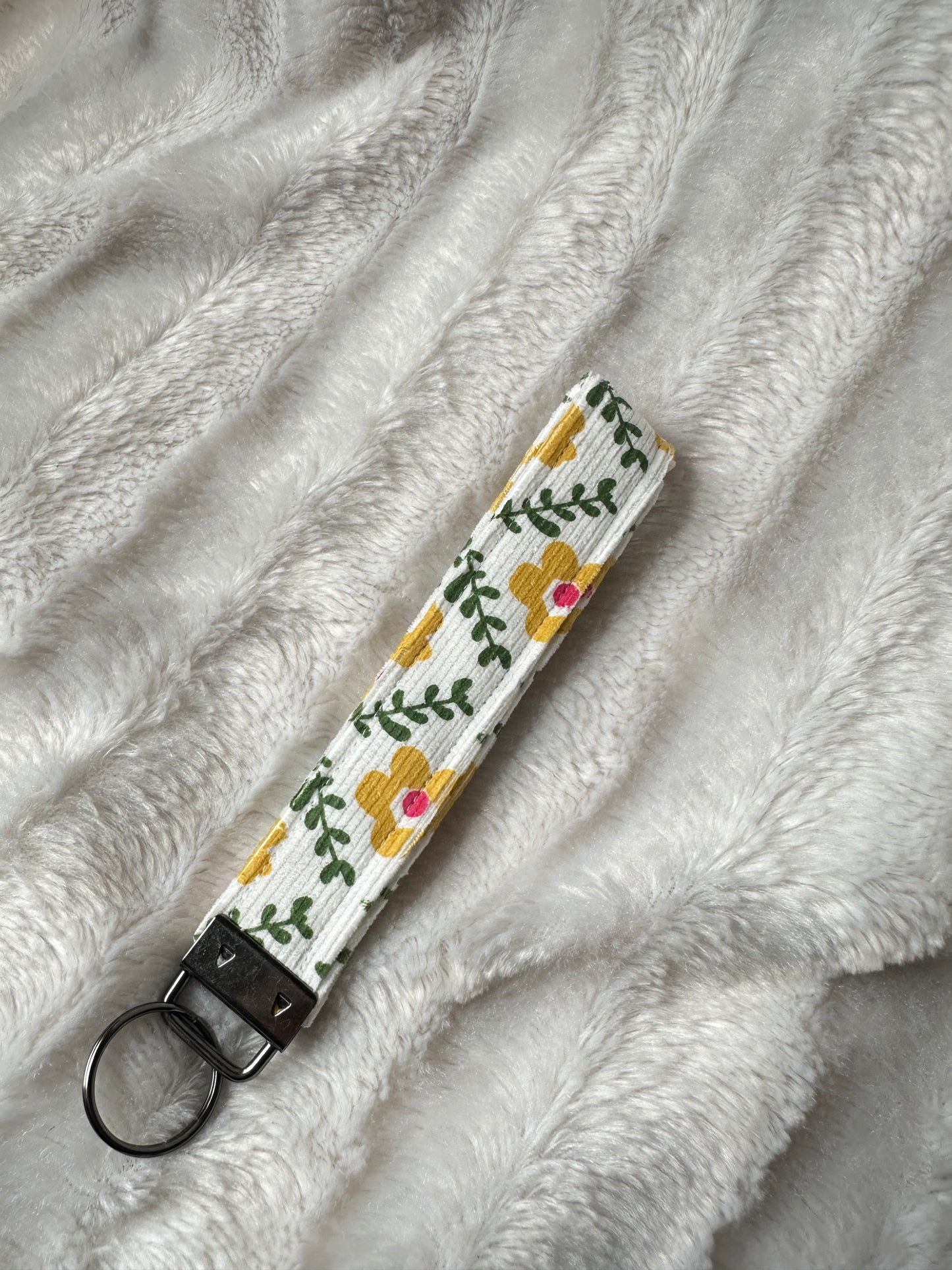 Chic Flowers Wristlet Keychain