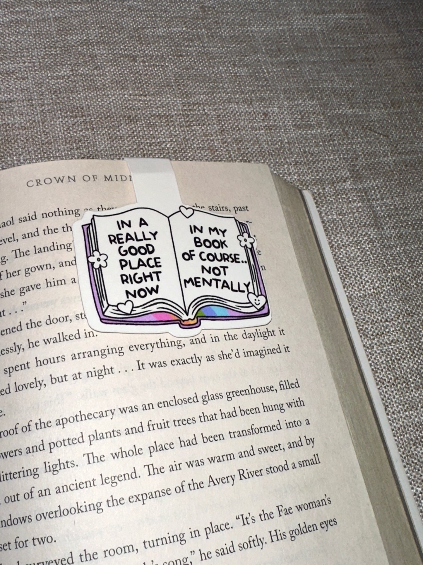 In A Good Place Magnetic Bookmark