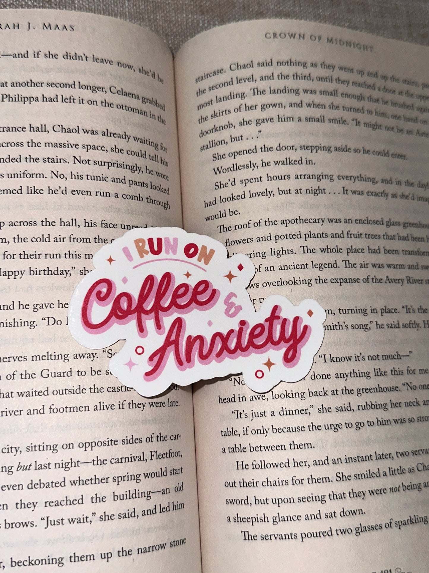 I Run On Coffee & Anxiety Sticker