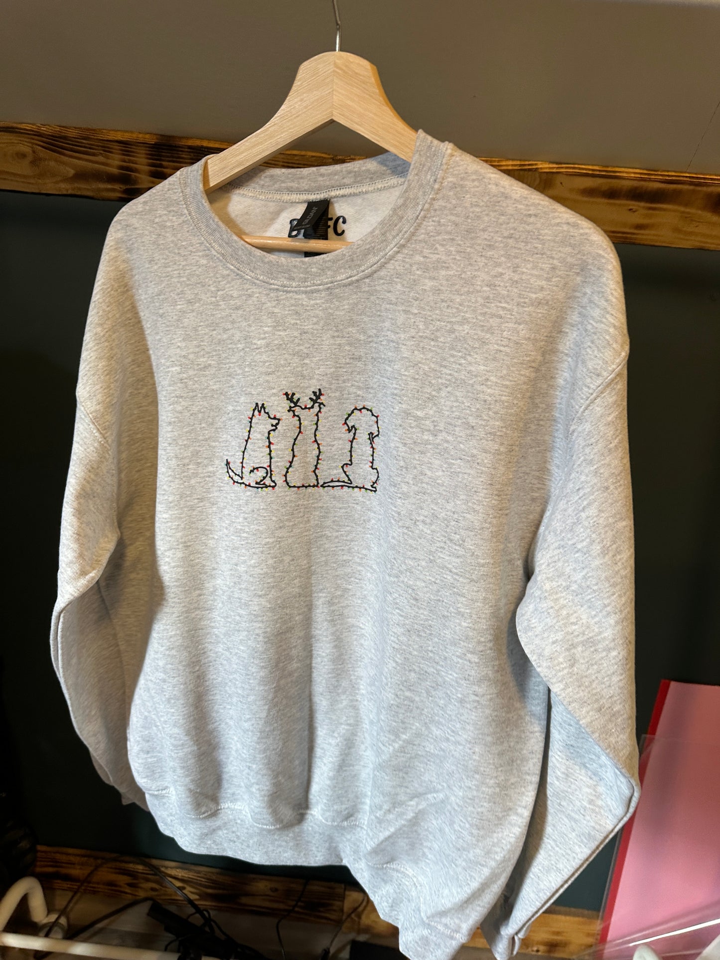 Holiday Lights Dog Crewneck