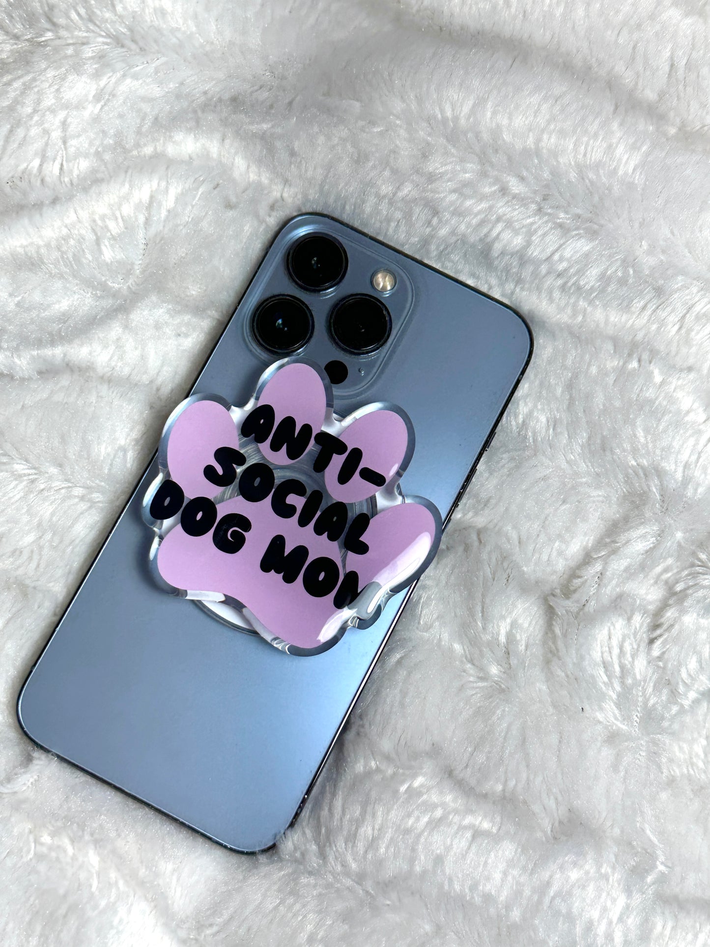 Anti-Social Dog Mom Mag Safe Phone/E-Reader Grip