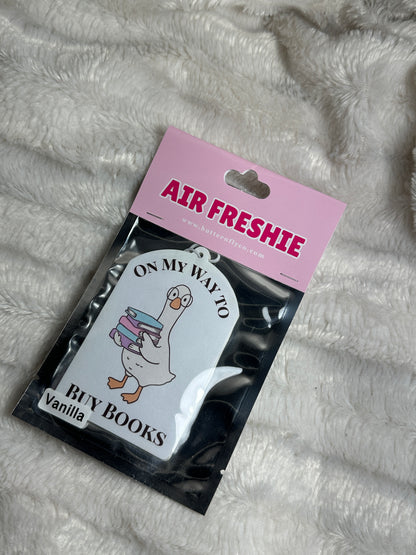 On My Way To Buy Books Car Air Freshie