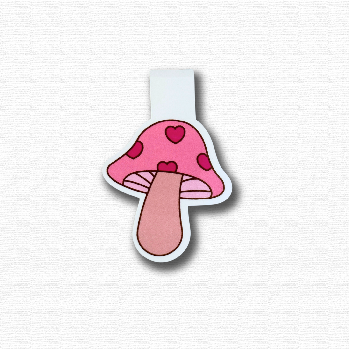 Pink Mushroom Magnetic Bookmark