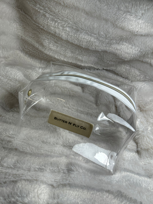 Clear Vinyl Boxey Makeup Bag