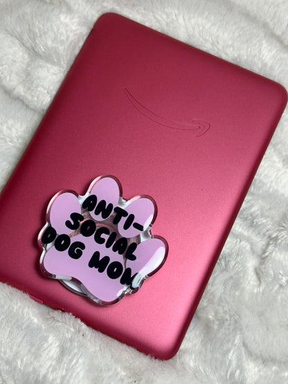Anti-Social Dog Mom Mag Safe Phone/E-Reader Grip