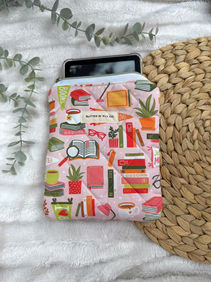 Pink Books E-Reader Sleeve