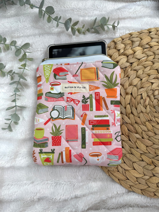 Pink Books E-Reader Sleeve