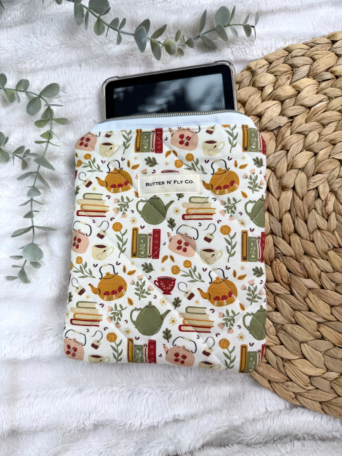 Tea Party E-Reader Sleeve
