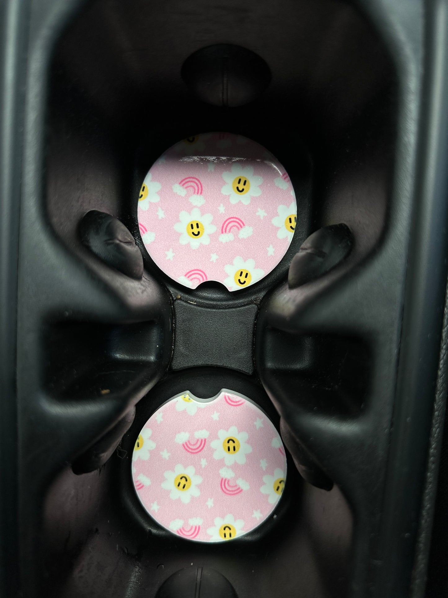 Happy Raindows Ceramic Car Coaster