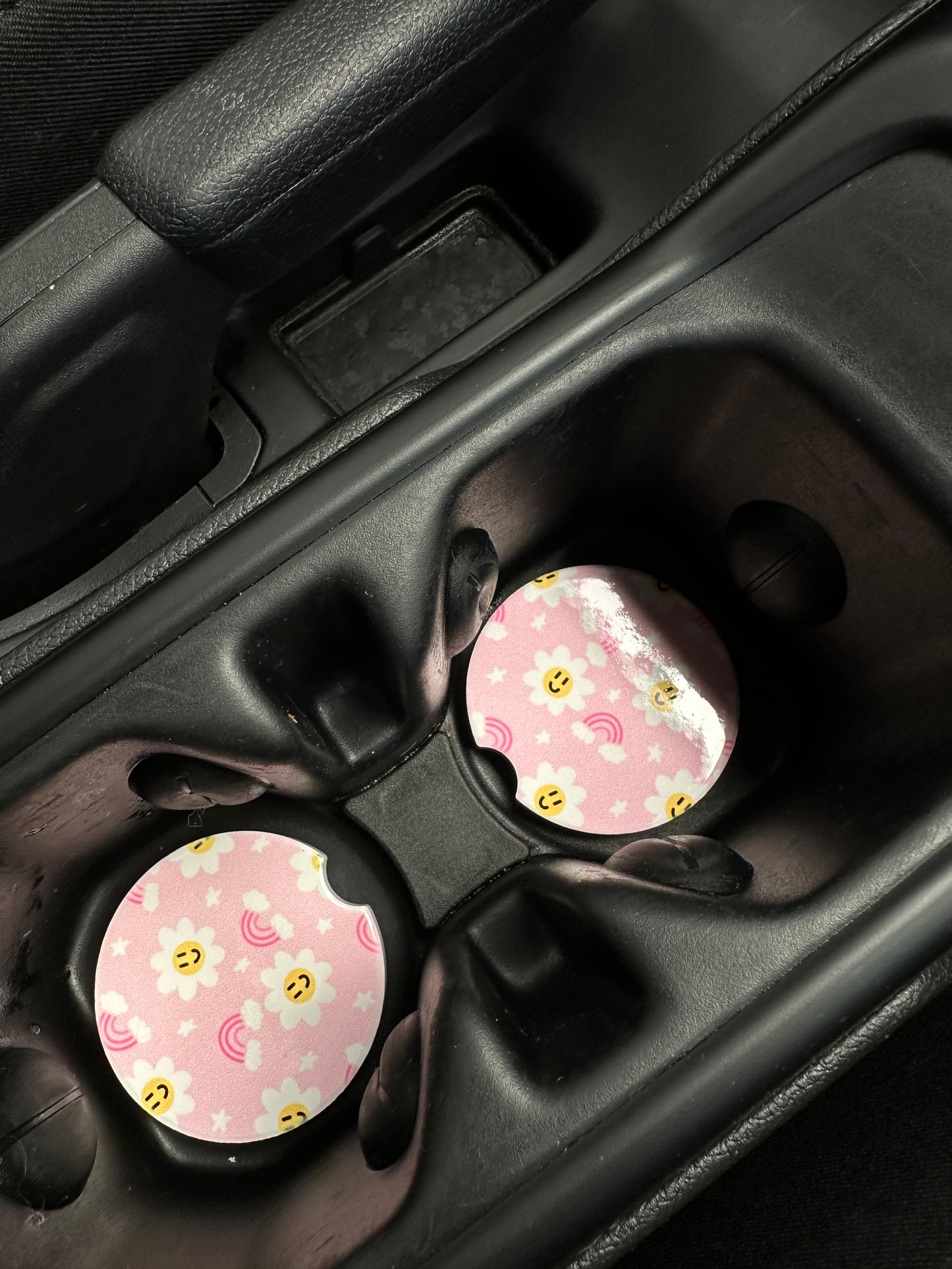 Happy Raindows Ceramic Car Coaster