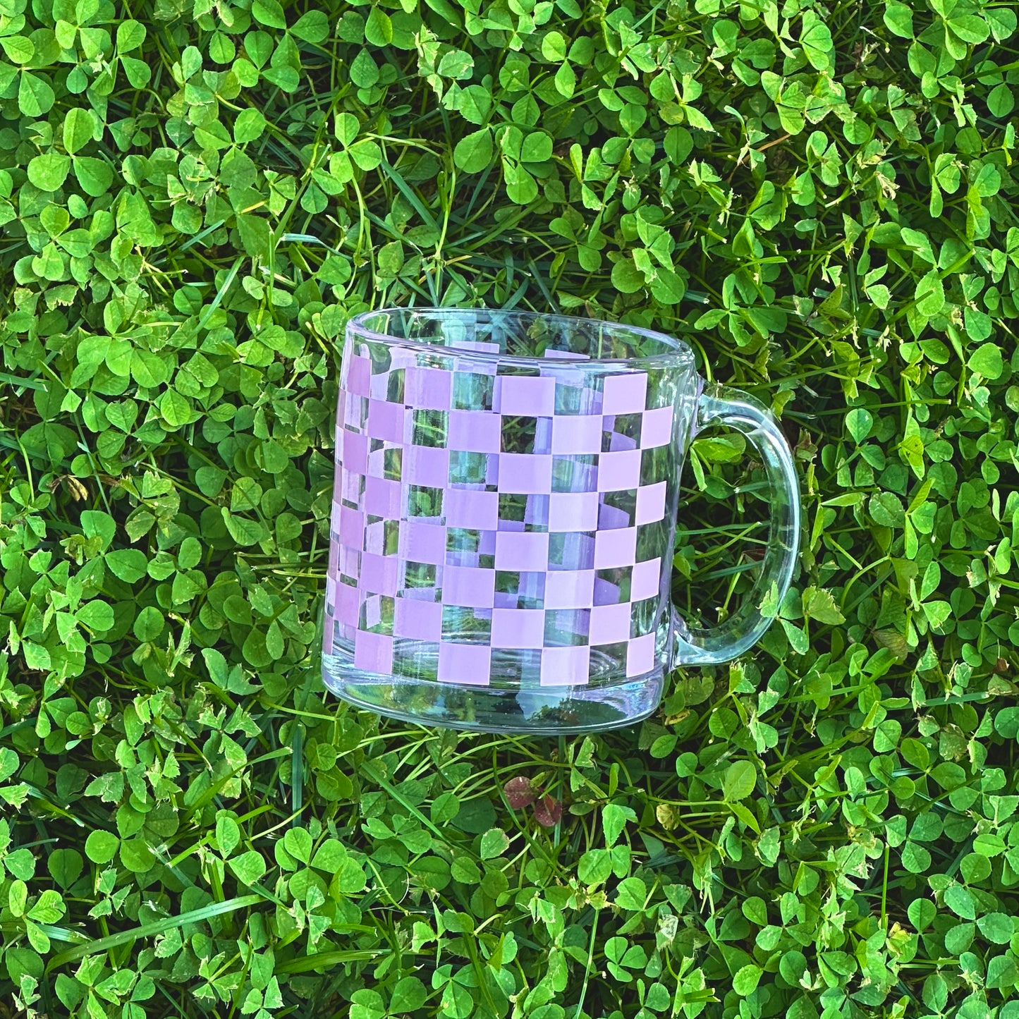 Purple Checkers Mug