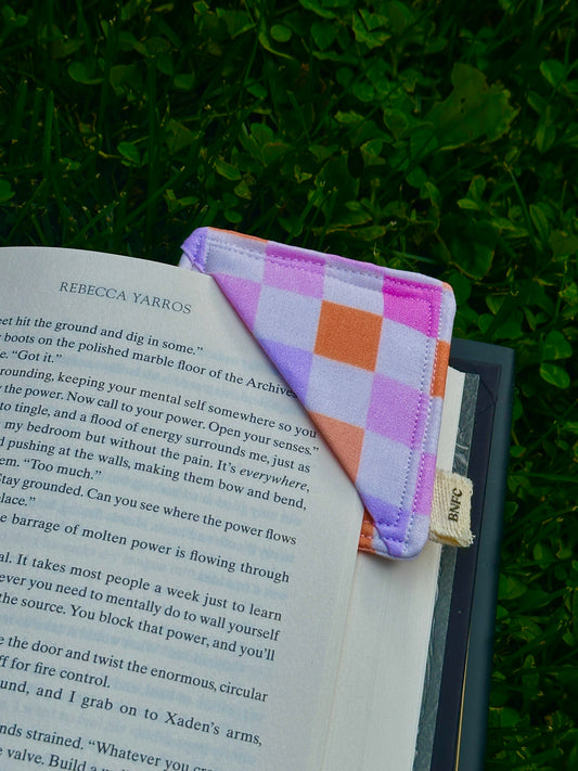 Soft Checkers Corner Bookmark