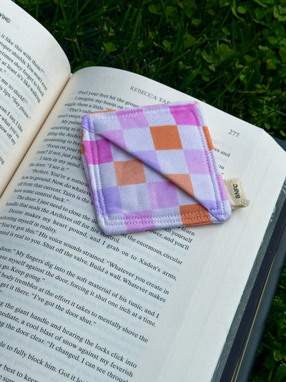 Soft Checkers Corner Bookmark