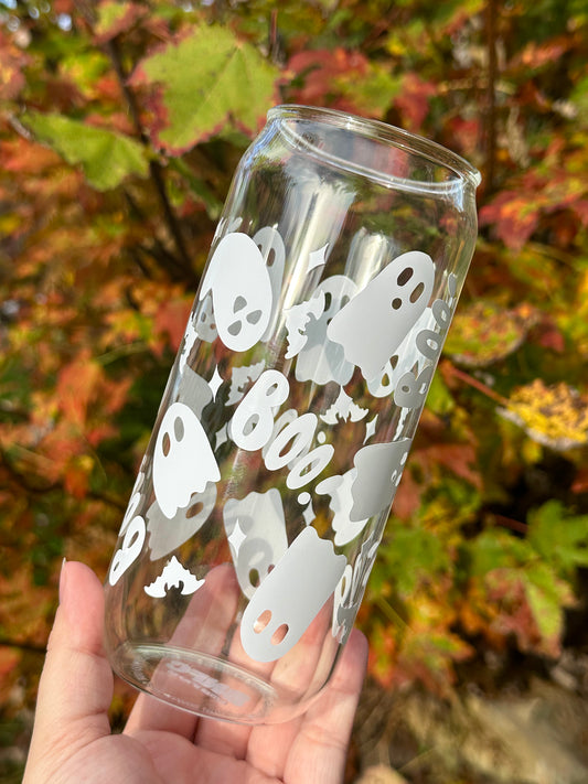 Boo Ghost 20 oz Glass Cup