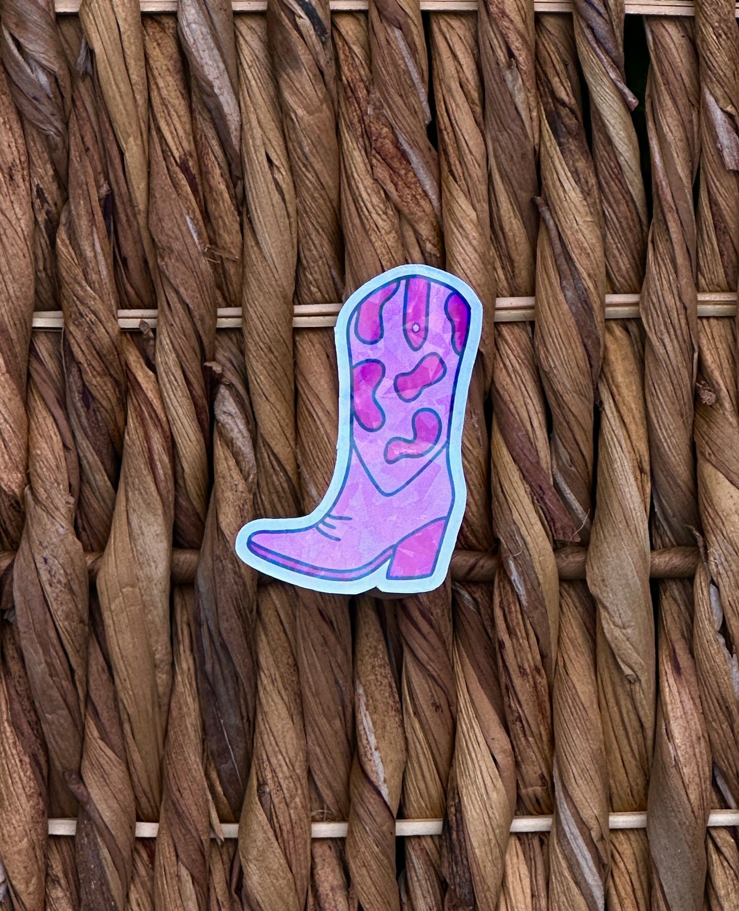 Pink Boot Sticker