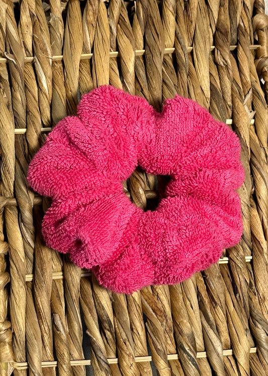 Pink Towel Scrunchie