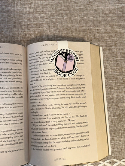 Midnight Readers Book Club Magnetic Bookmark