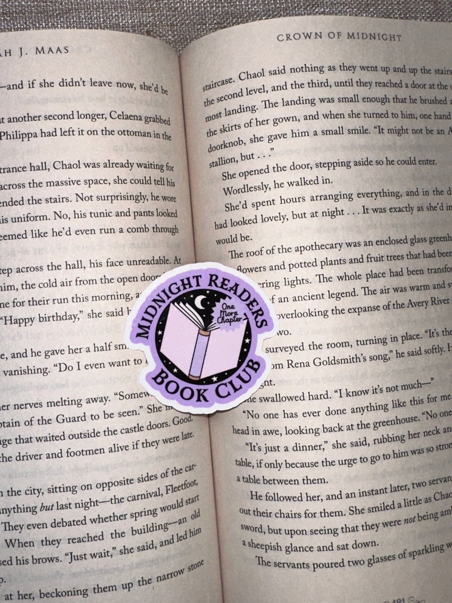 Midnight Reader Book Club Sticker