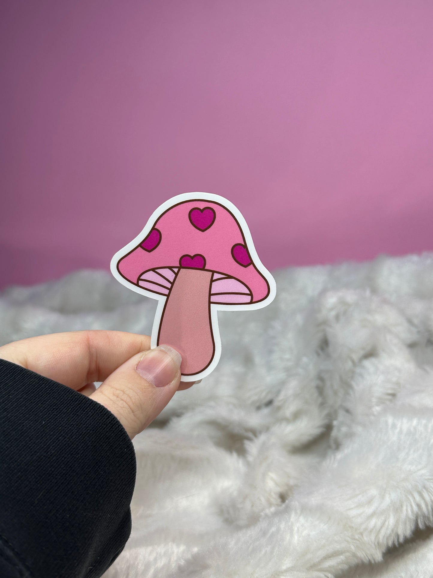 Light Pink Mushroom Sticker