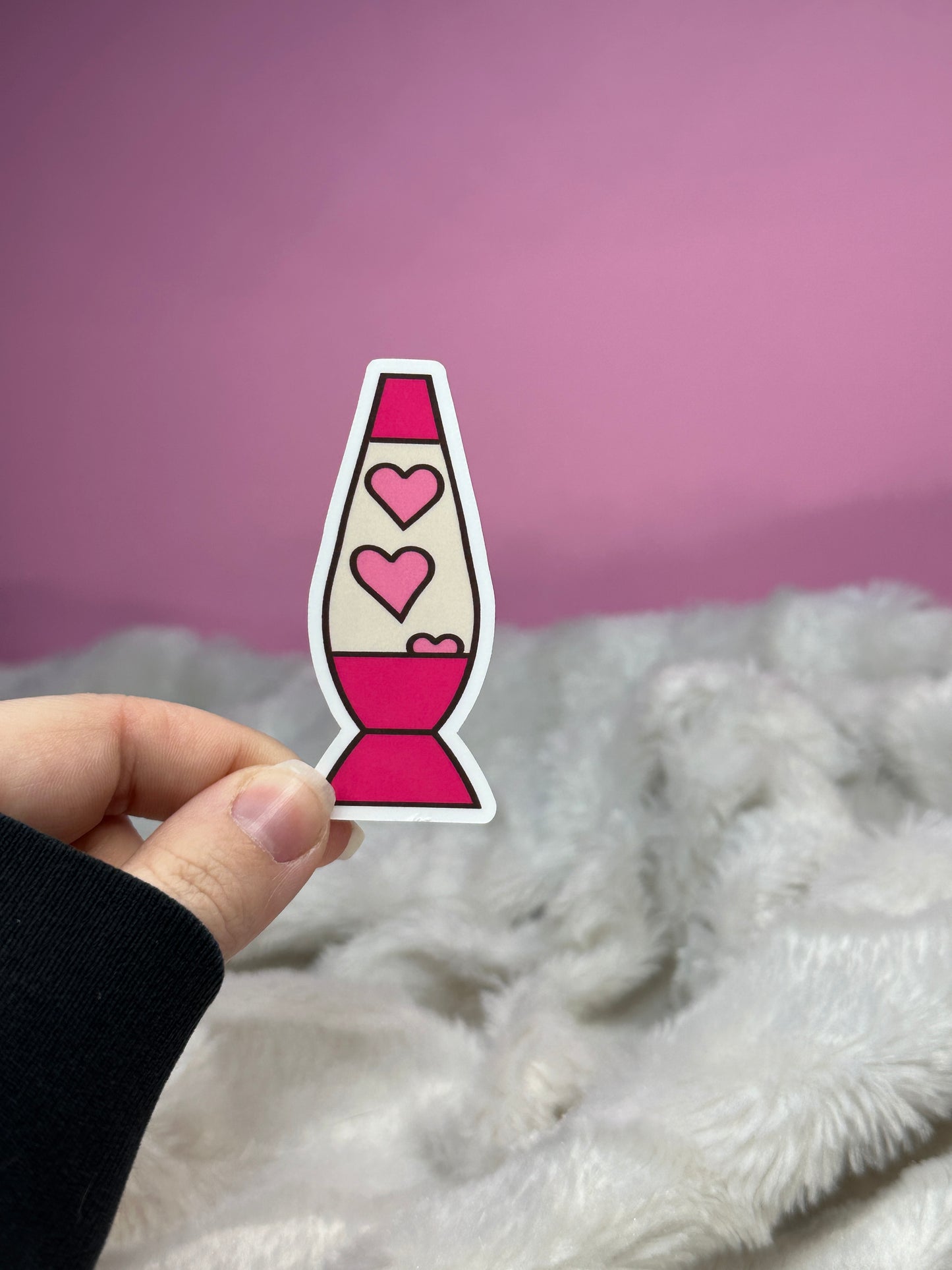 Dark Pink Lava Lamp Sticker