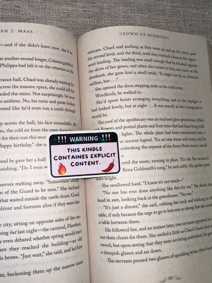 This Kindle Contains Explicit Content Sticker