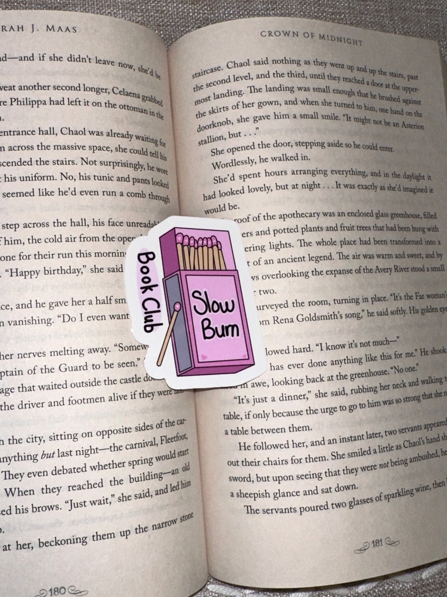 Slow Burn Book Club Sticker