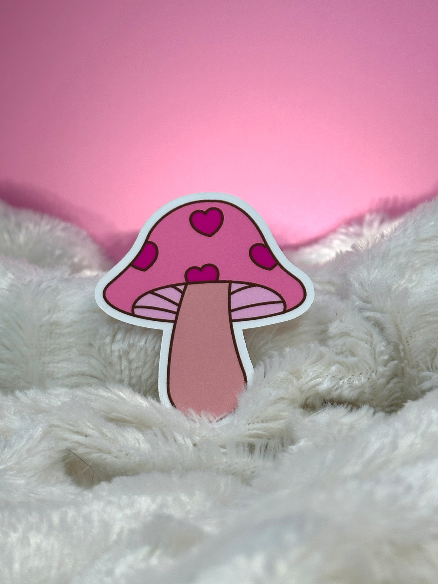 Light Pink Mushroom Sticker