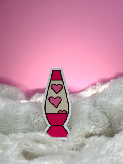 Dark Pink Lava Lamp Sticker