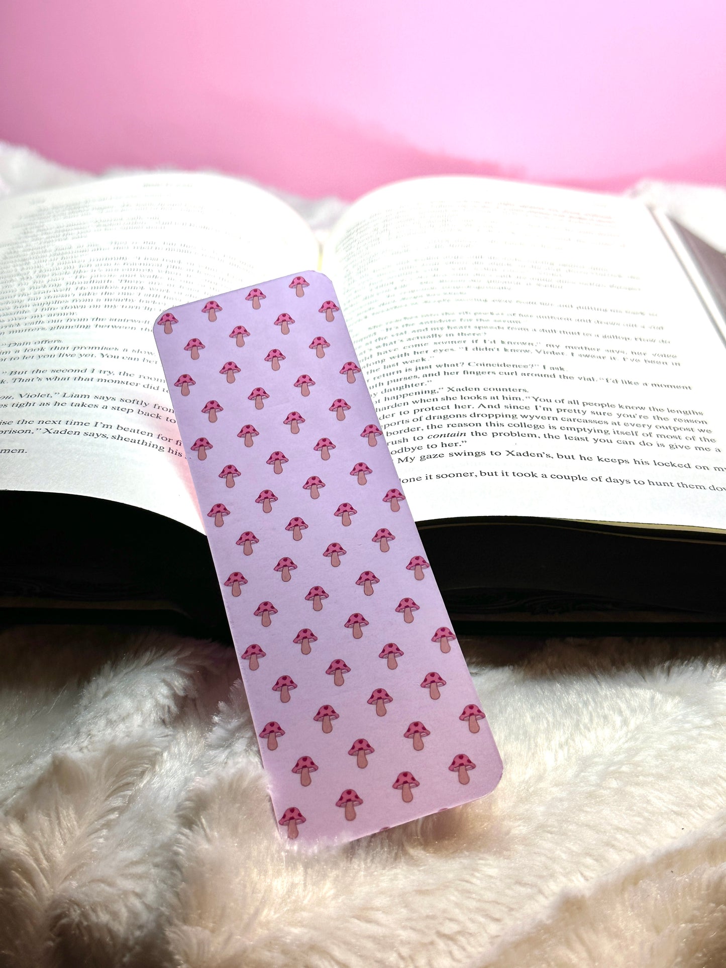 Pink Mushroom Bookmark