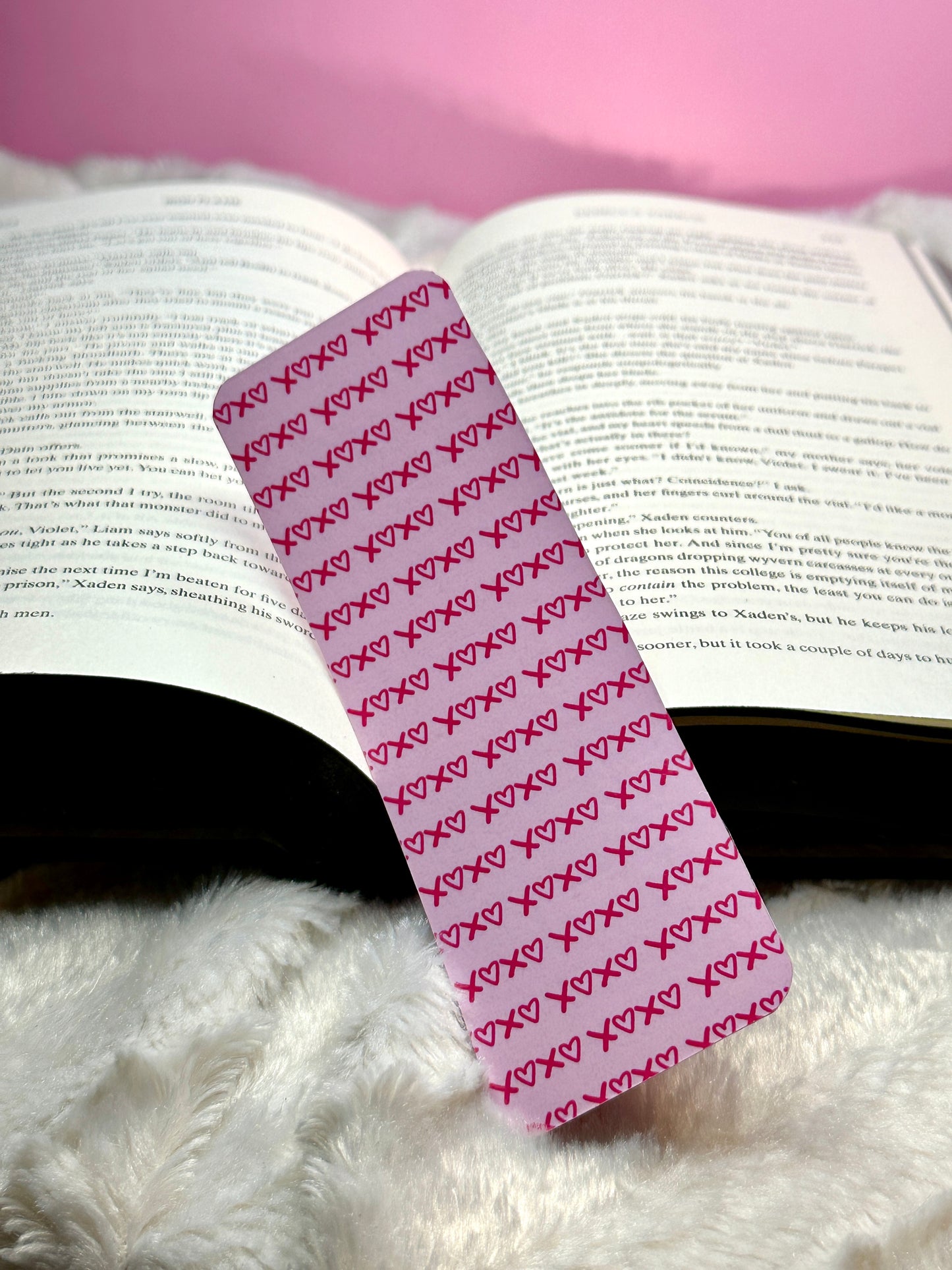 Pink Heart XO Bookmark