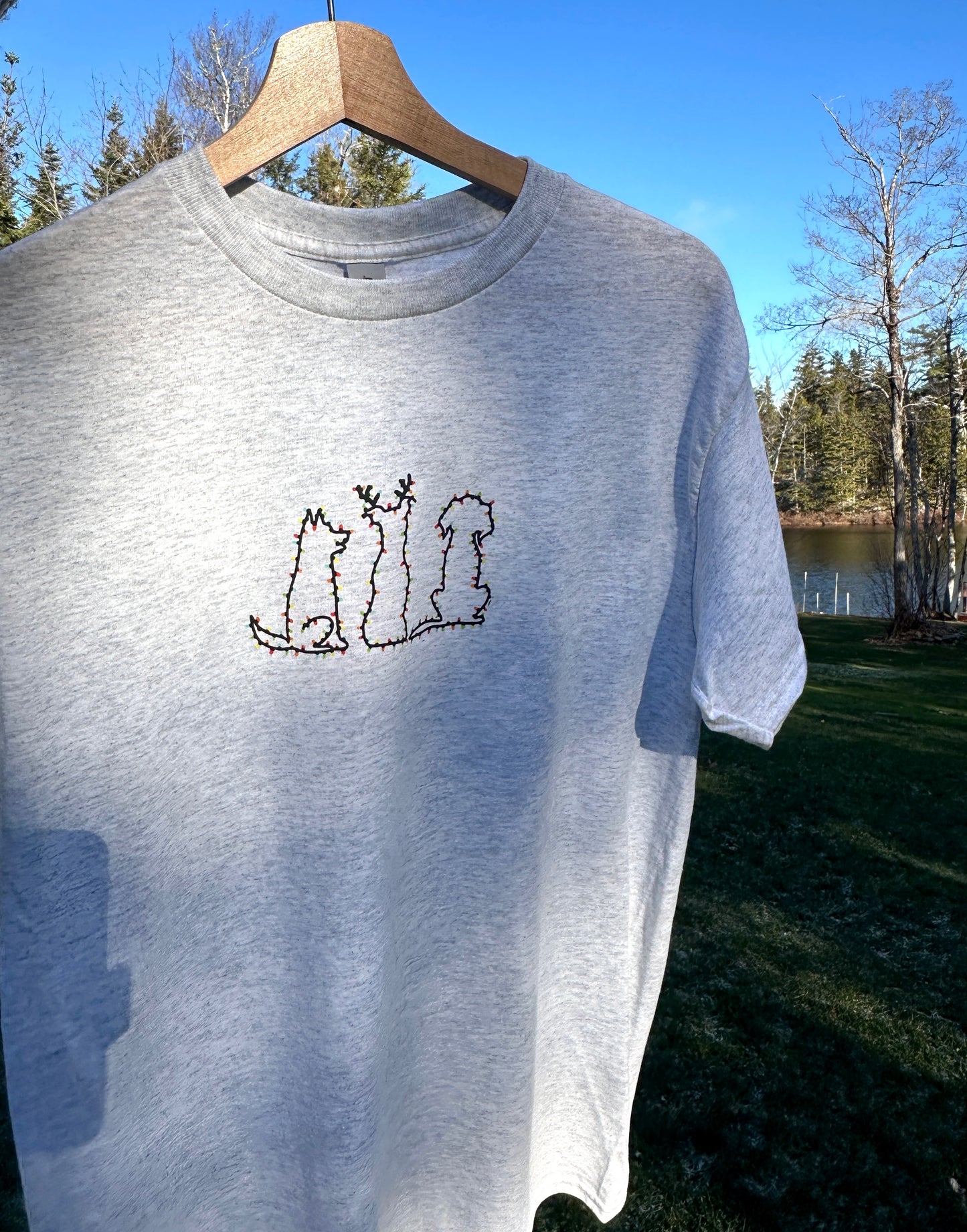 Holiday Lights Dog T-Shirt