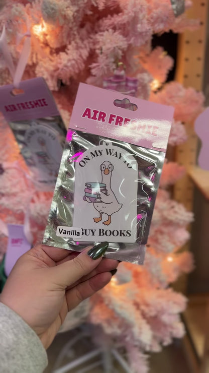 On My Way To Buy Books Car Air Freshie